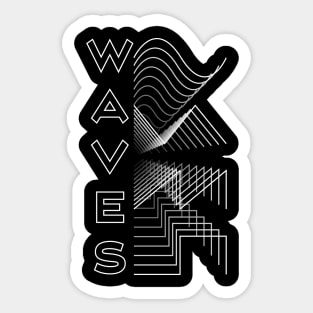 Waves Waveform Audio Analog Design Modular Gift Sticker